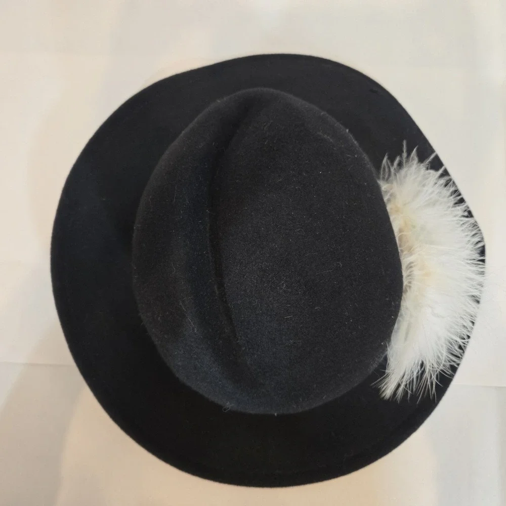 Vintage Lancaster 100% Wool Hat With Feather - Picture 7 of 12
